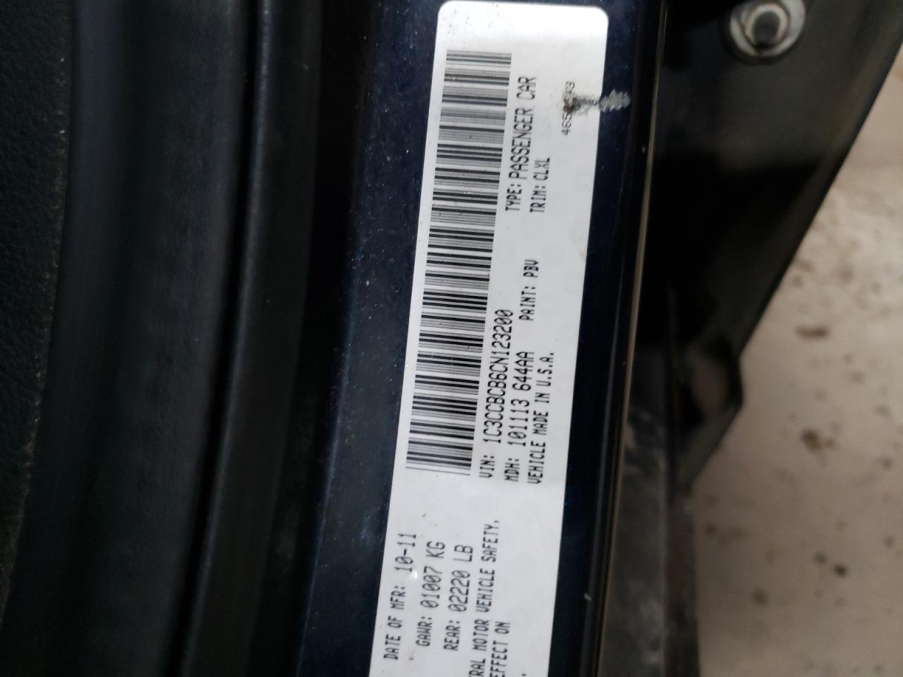 2012 Chrysler 200 Limited VIN: 1C3CCBCB6CN123200 Lot: 67771795