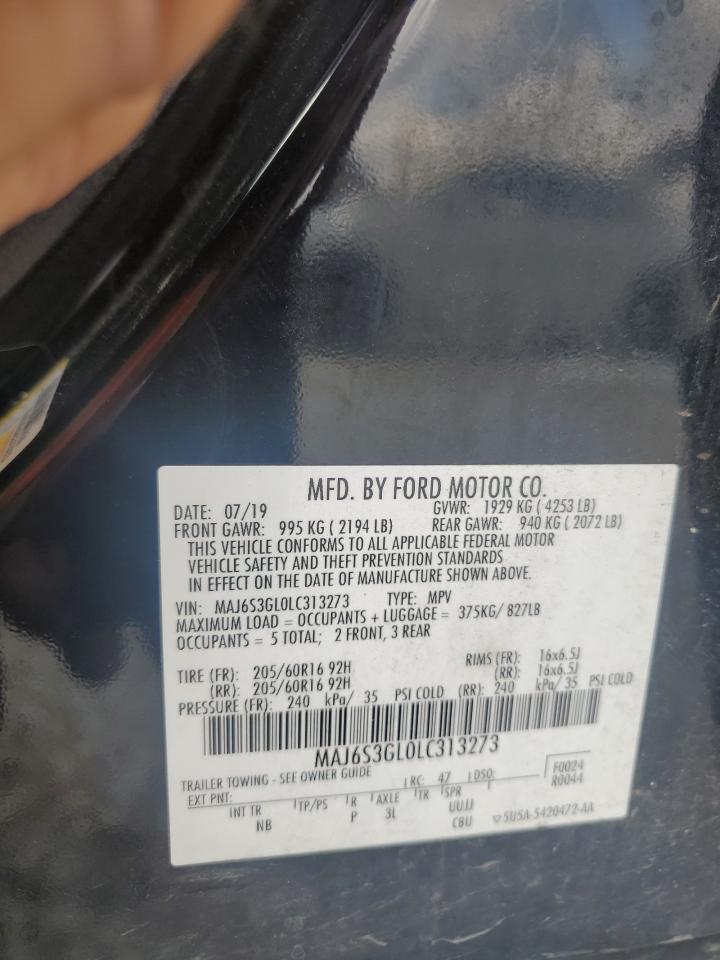 2020 Ford Ecosport Se VIN: MAJ6S3GL0LC313273 Lot: 69087425