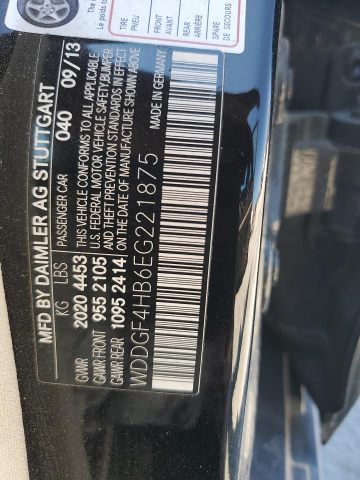 2014 Mercedes-Benz C 250 VIN: WDDGF4HB6EG221875 Lot: 70471885