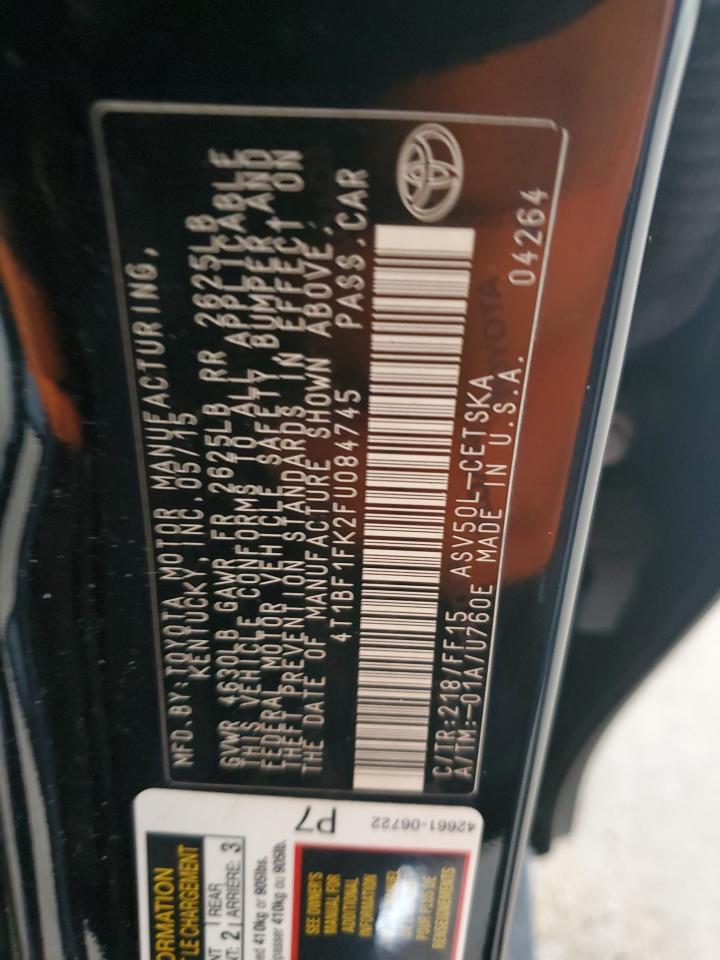 4T1BF1FK2FU084745 2015 Toyota Camry Le