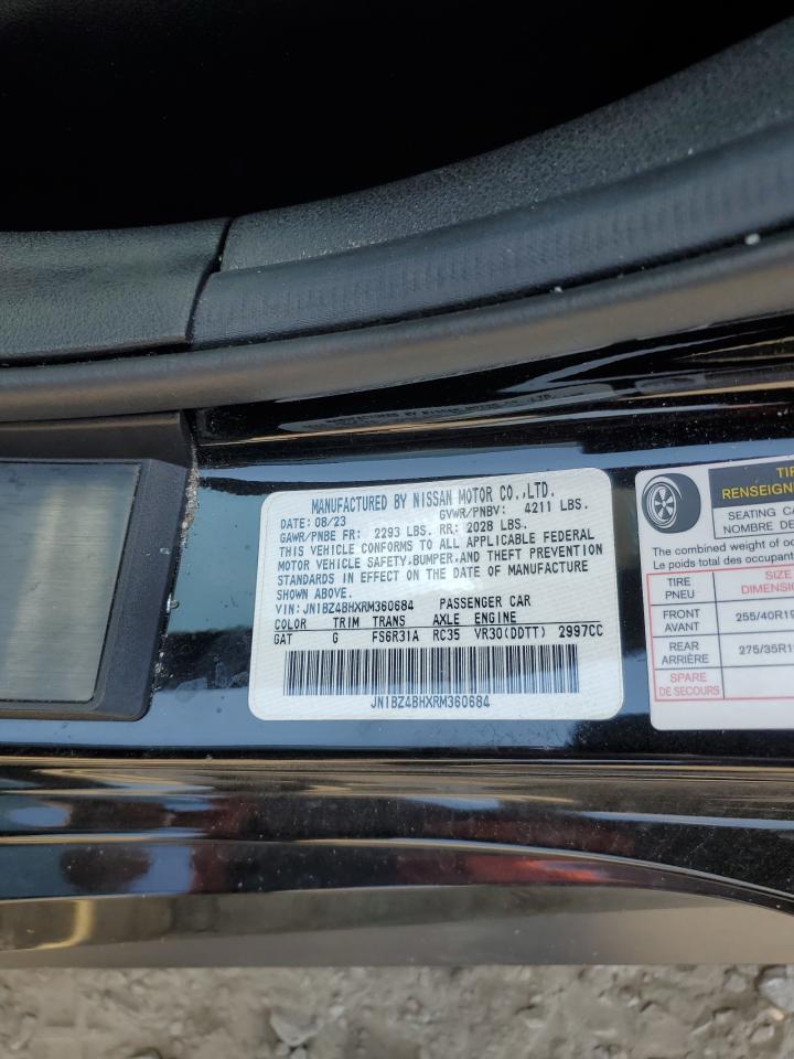 2024 Nissan Z Performance VIN: JN1BZ4BHXRM360684 Lot: 68125055