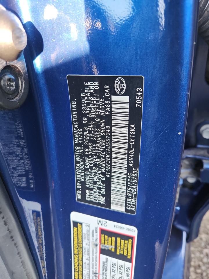 2010 Toyota Camry Base VIN: 4T1BF3EK1AU557248 Lot: 68341775