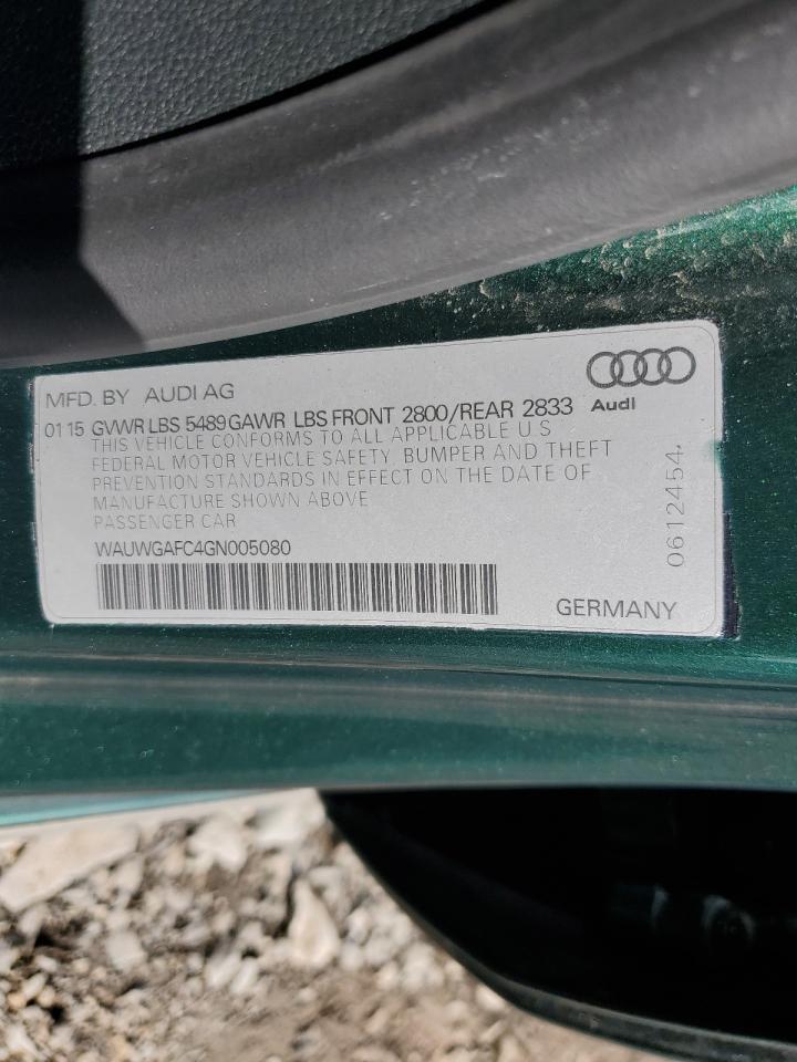 2016 Audi A7 Premium Plus VIN: WAUWGAFC4GN005080 Lot: 69659465