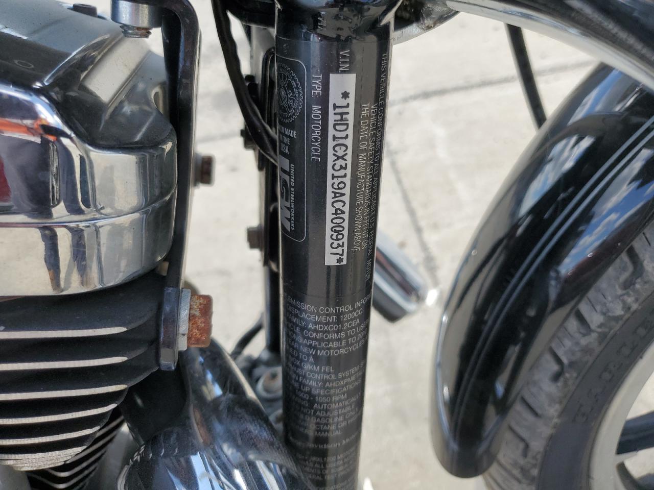 2010 Harley-Davidson Xl1200 L VIN: 1HD1CX319AC400937 Lot: 70362885