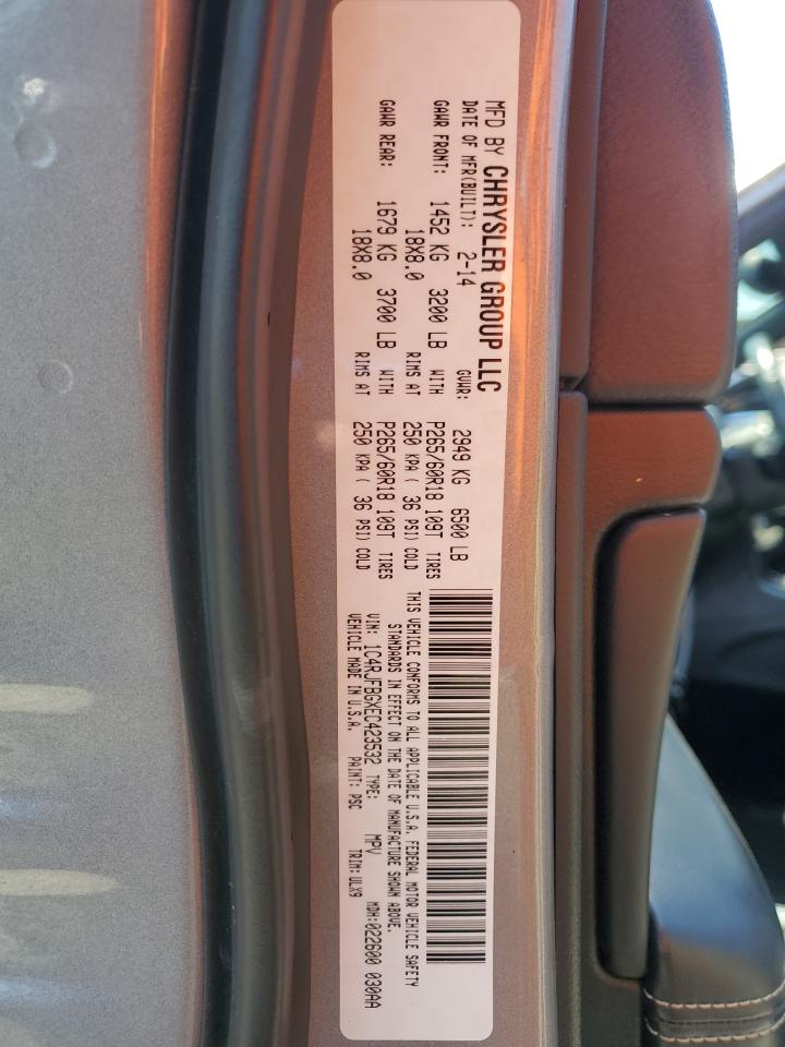 2014 Jeep Grand Cherokee Limited VIN: 1C4RJFBGXEC423532 Lot: 69292765