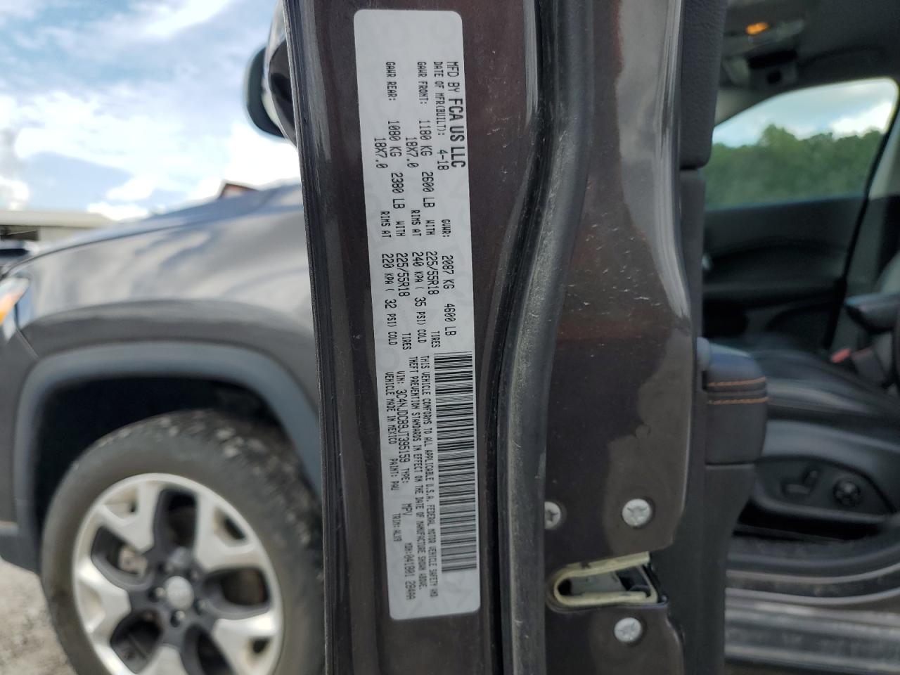 2018 Jeep Compass Limited VIN: 3C4NJDCB9JT395159 Lot: 68354525