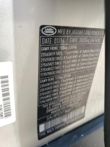 2016 LAND ROVER RANGE ROVER SPORT HSE  