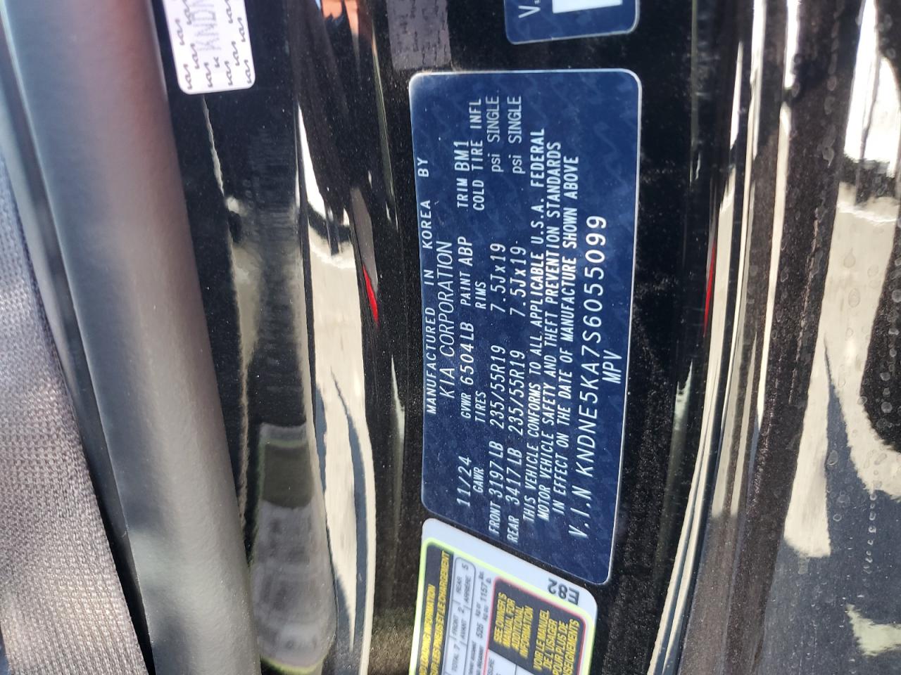 2025 Kia Carnival Sx VIN: KNDNE5KA7S6055099 Lot: 69518875