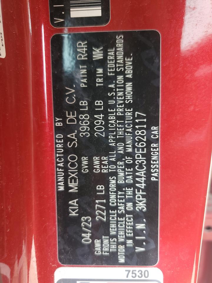 2023 Kia Forte Gt VIN: 3KPF44AC3PE628117 Lot: 69962605