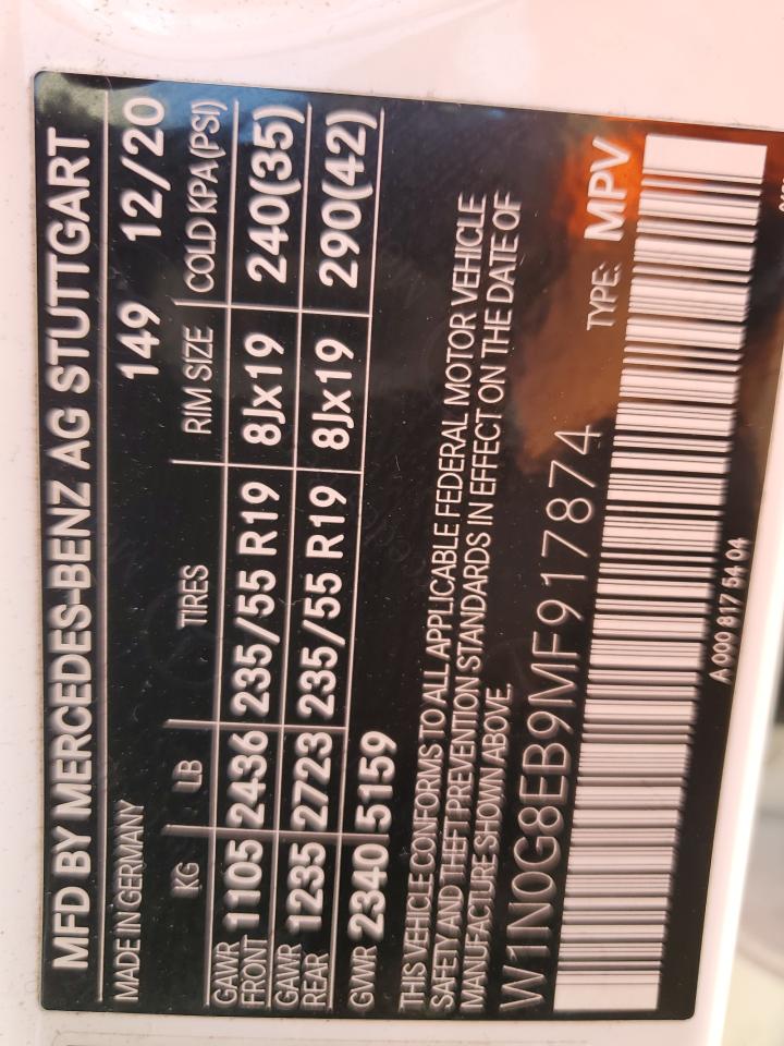 2021 Mercedes-Benz Glc 300 4Matic VIN: W1N0G8EB9MF917874 Lot: 67851595