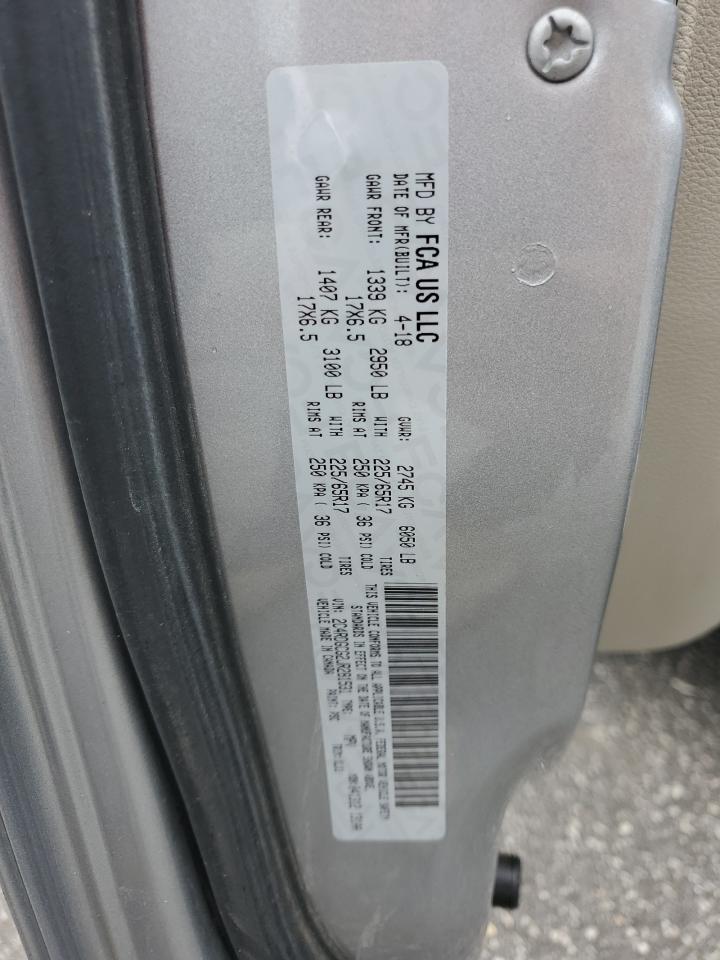 2018 Dodge Grand Caravan Sxt VIN: 2C4RDGCG2JR281531 Lot: 67747415