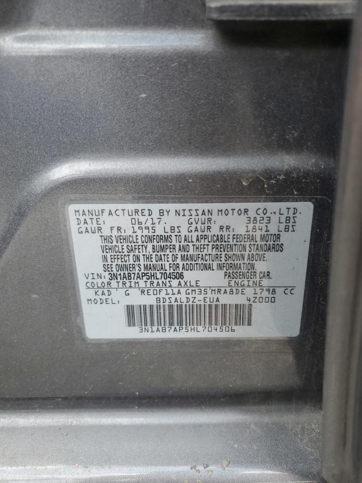 2017 Nissan Sentra S VIN: 3N1AB7AP5HL704506 Lot: 68952115