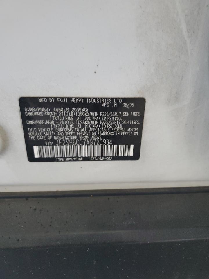 2010 Subaru Forester 2.5X Premium VIN: JF2SH6CC7AG720934 Lot: 69920365