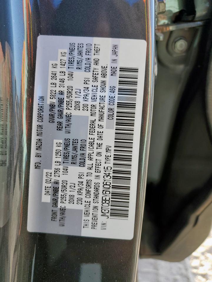 2022 Mazda Cx-9 Signature VIN: JM3TCBEY6N0613415 Lot: 70935715