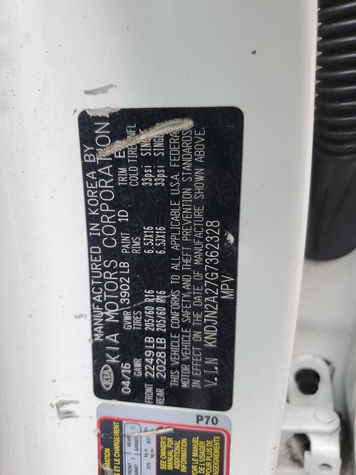 2016 Kia Soul VIN: KNDJN2A27G7362328 Lot: 67540815