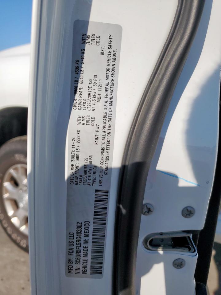 2024 Ram 2500 Laramie VIN: 3C6UR5FL5RG403302 Lot: 67407165