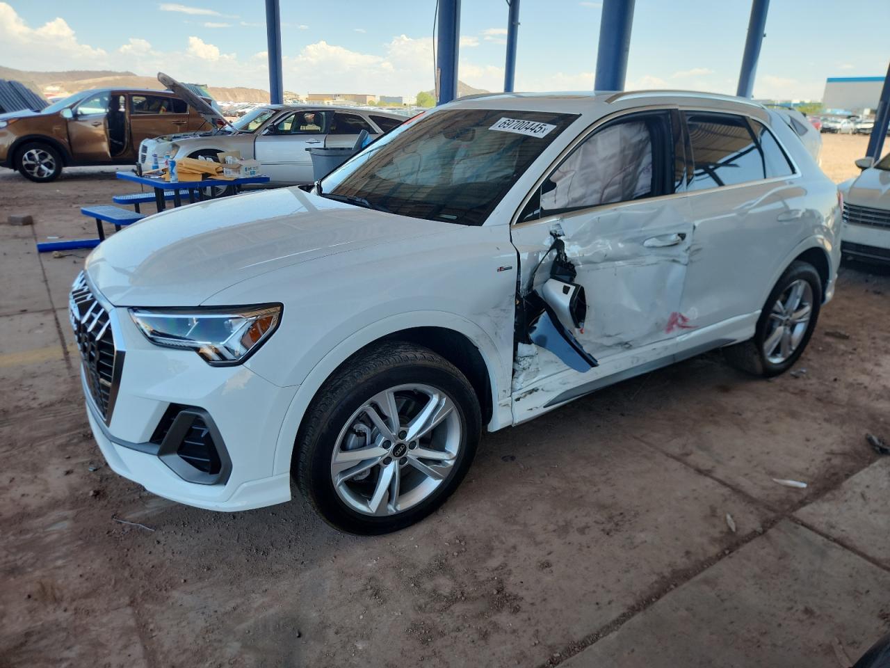 2022 Audi Q3 Premium Plus S Line 45 white null gas WA1EECF36N1138521 photo #1