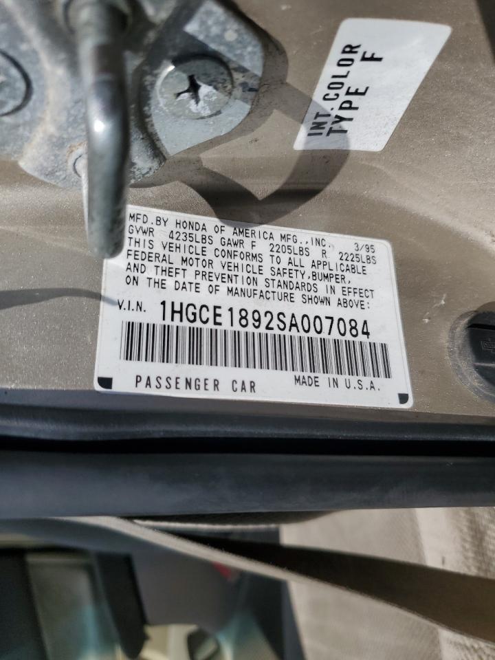 1995 Honda Accord Ex VIN: 1HGCE1892SA007084 Lot: 71008245