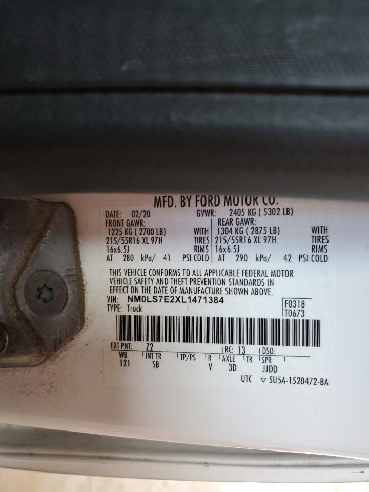 2020 Ford Transit Connect Xl VIN: NM0LS7E2XL1471384 Lot: 70943075