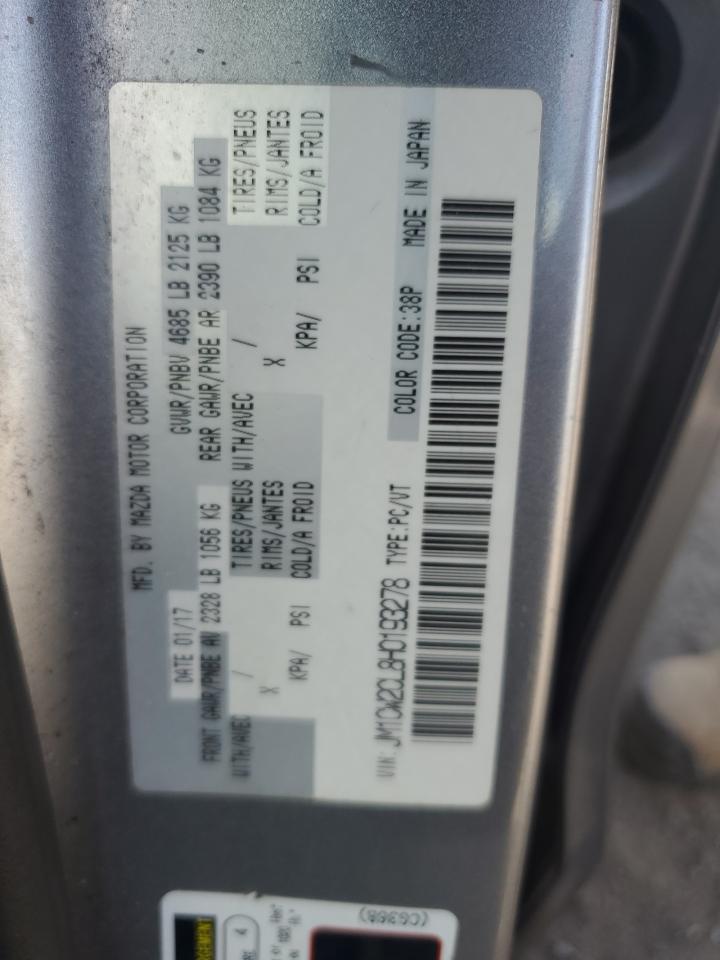 2017 Mazda 5 Touring VIN: JM1CW2CL8H0193278 Lot: 69082495