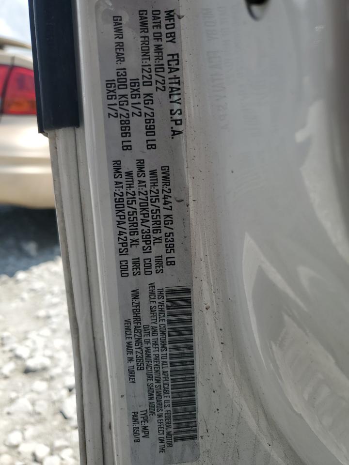 2022 Ram Promaster City Tradesman VIN: ZFBHRFAB2N6Y23659 Lot: 67082655