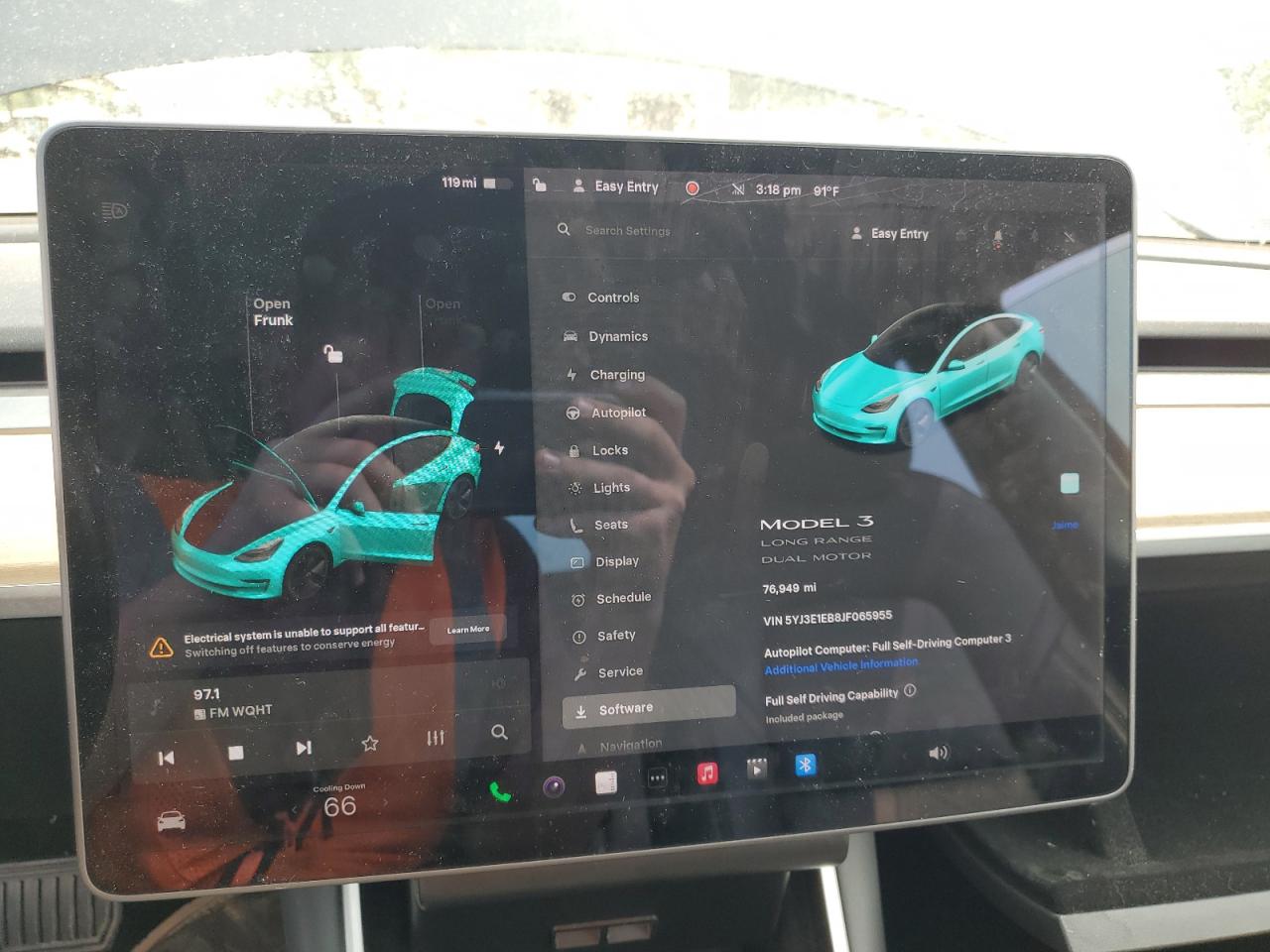 2018 Tesla Model 3 VIN: 5YJ3E1EB8JF065955 Lot: 67397415