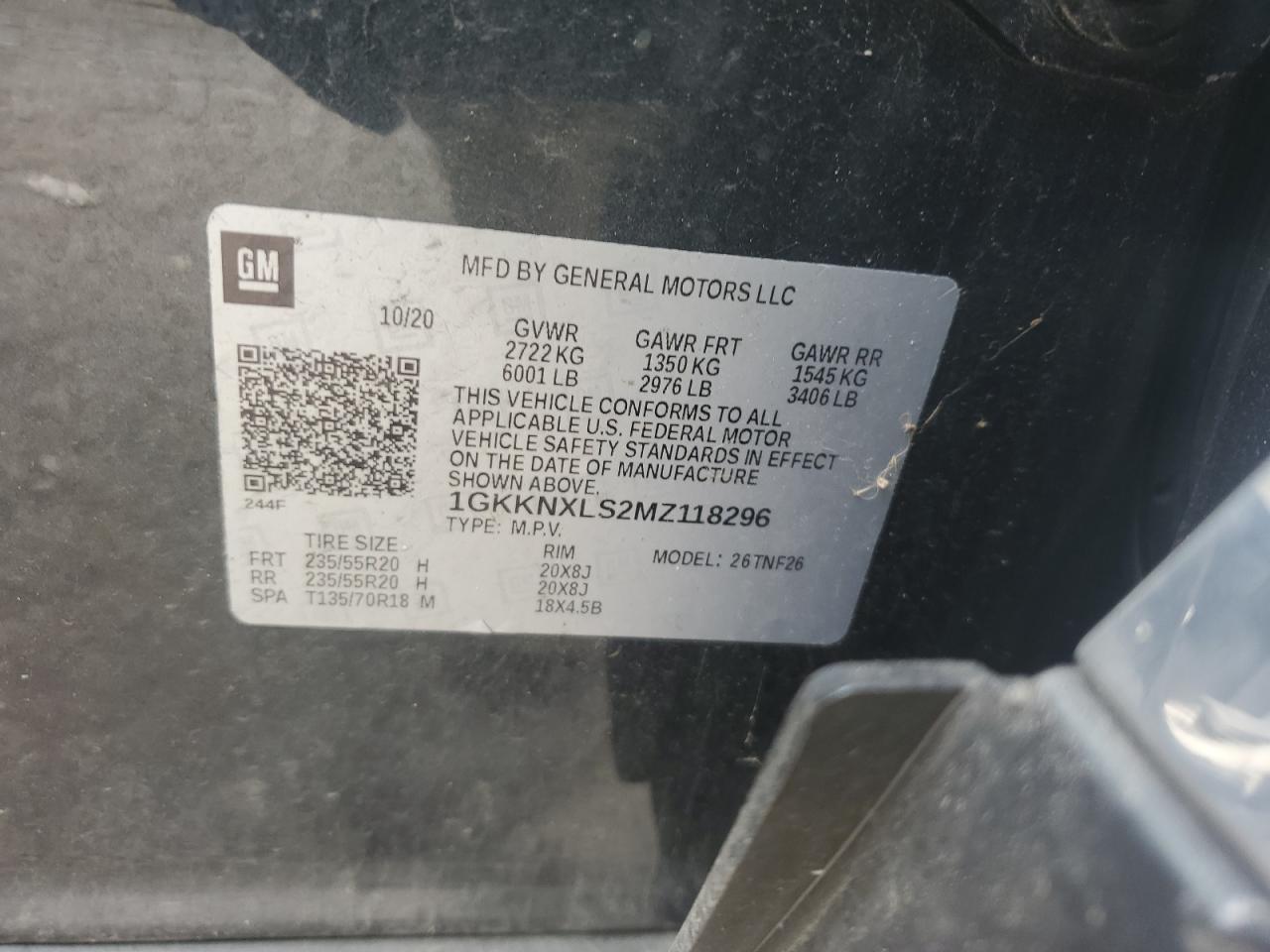 2021 GMC Acadia Denali VIN: 1GKKNXLS2MZ118296 Lot: 67732035