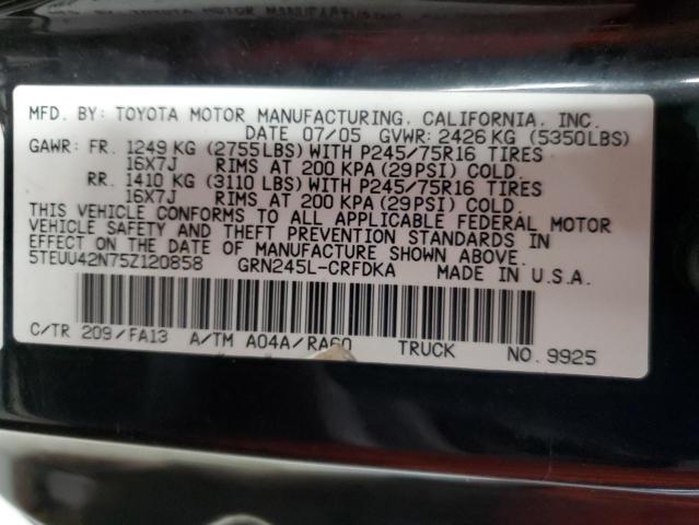 2005 TOYOTA TACOMA ACCESS CAB  