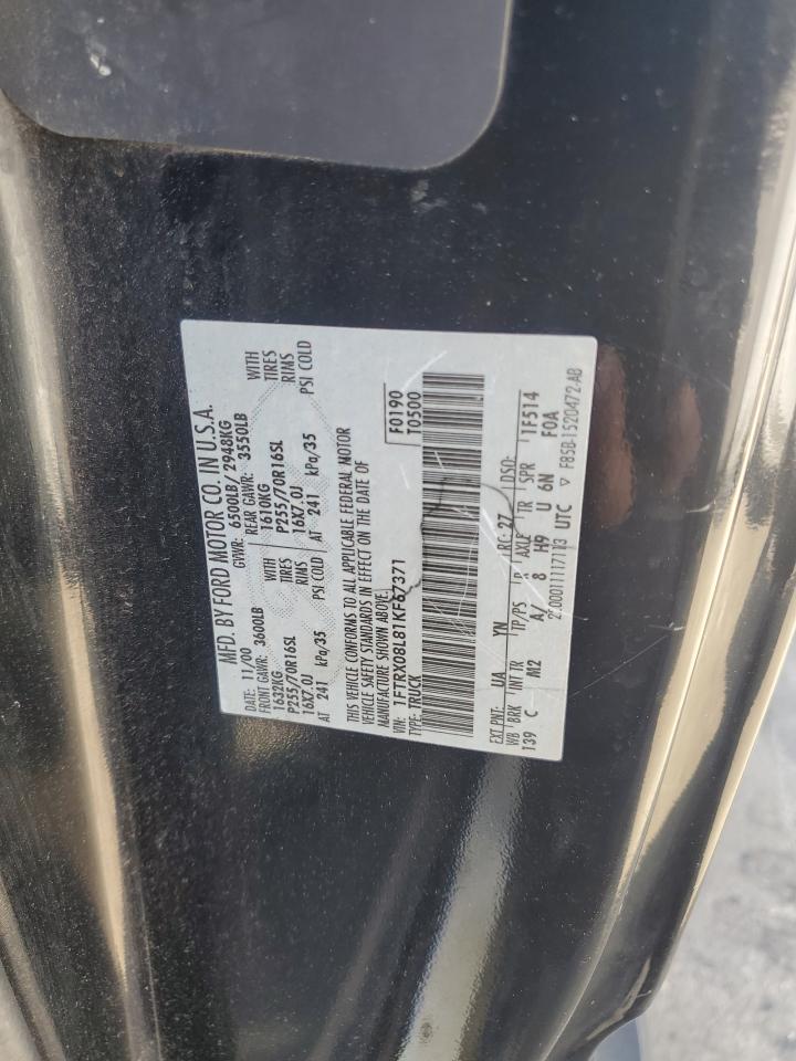 2001 Ford F150 VIN: 1FTRX08L81KF67371 Lot: 70165725