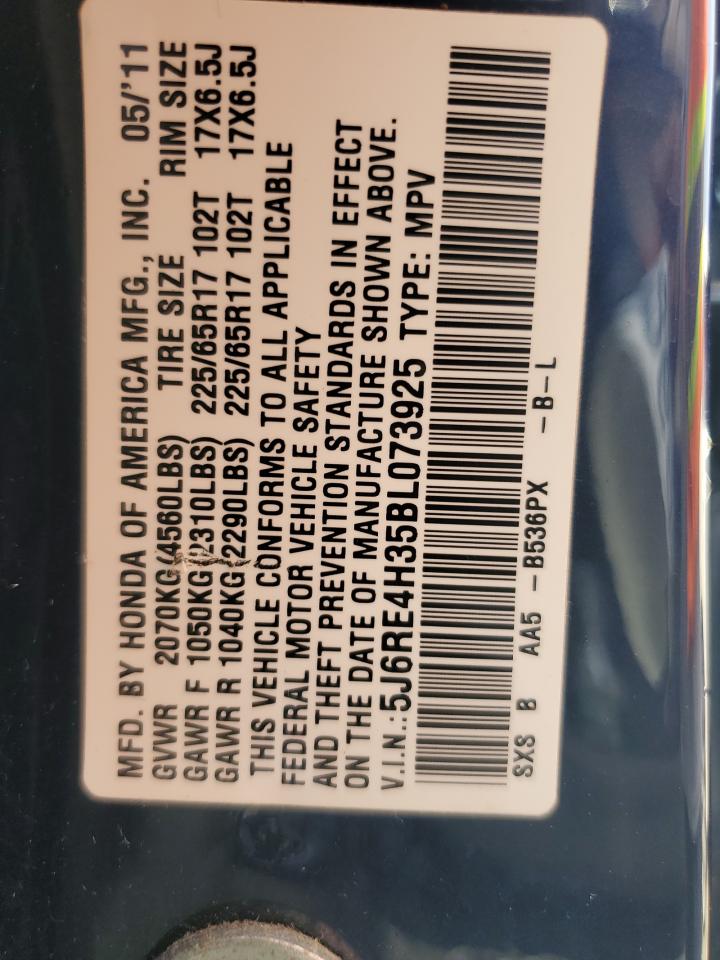 5J6RE4H35BL073925 2011 Honda Cr-V Lx