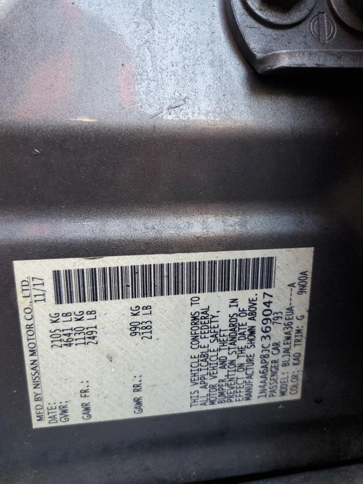 2018 Nissan Maxima 3.5S VIN: 1N4AA6AP8JC369047 Lot: 69600975