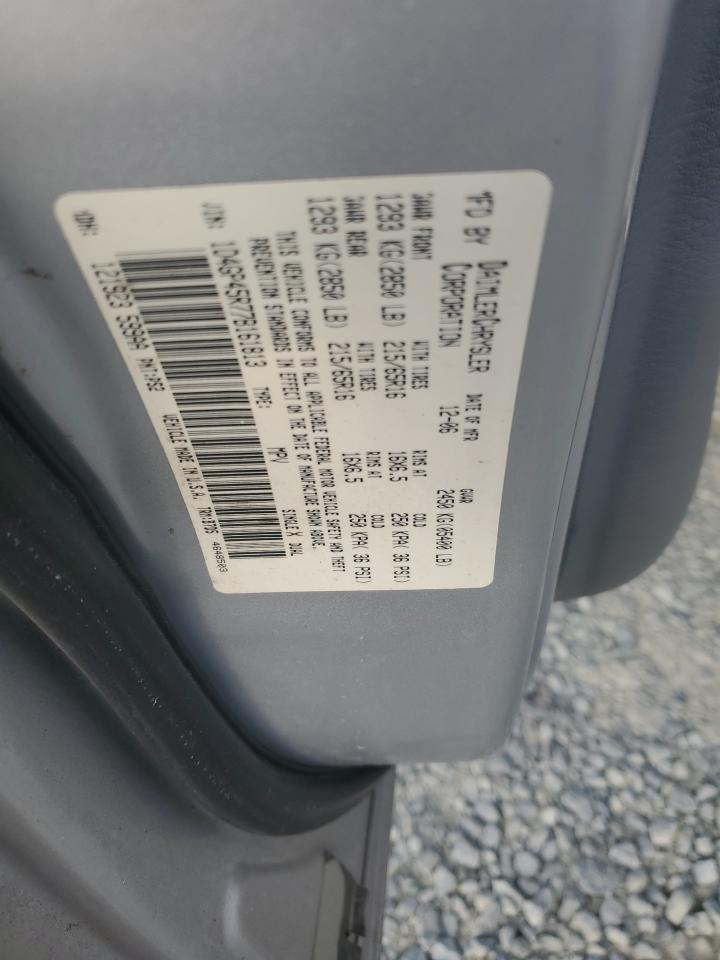 2007 Dodge Caravan Sxt VIN: 1D4GP45R77B161813 Lot: 70333185