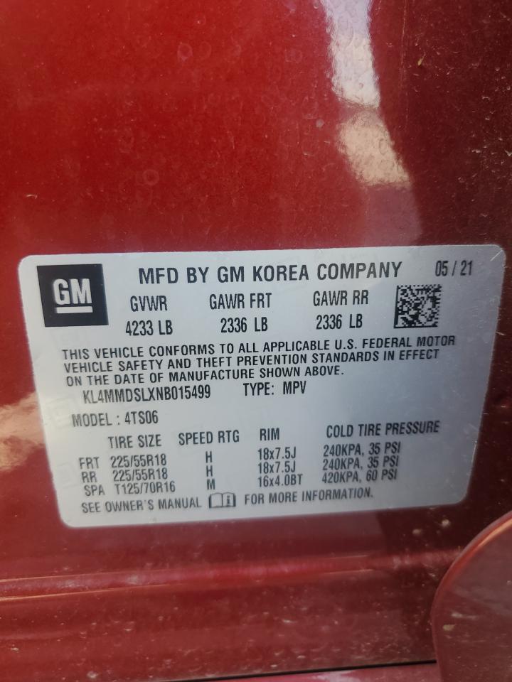 2022 Buick Encore Gx Select VIN: KL4MMDSLXNB015499 Lot: 69651885