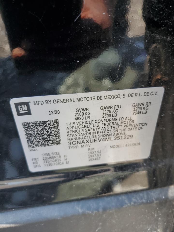 2021 Chevrolet Equinox Lt VIN: 3GNAXUEV4ML351229 Lot: 67932495