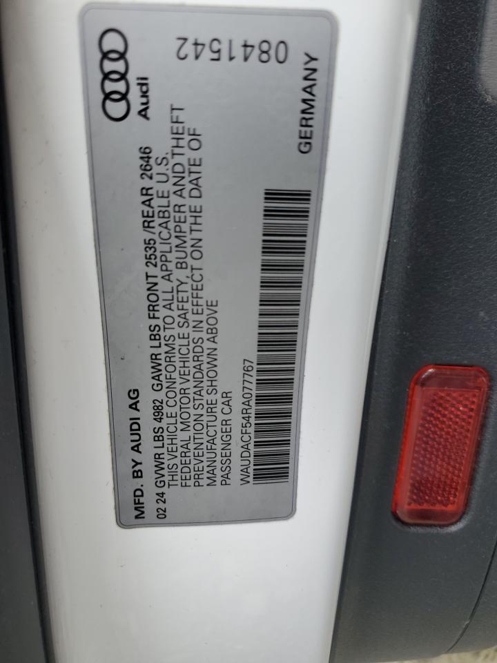 2024 Audi A5 Premium 45 VIN: WAUDACF54RA077767 Lot: 70257895