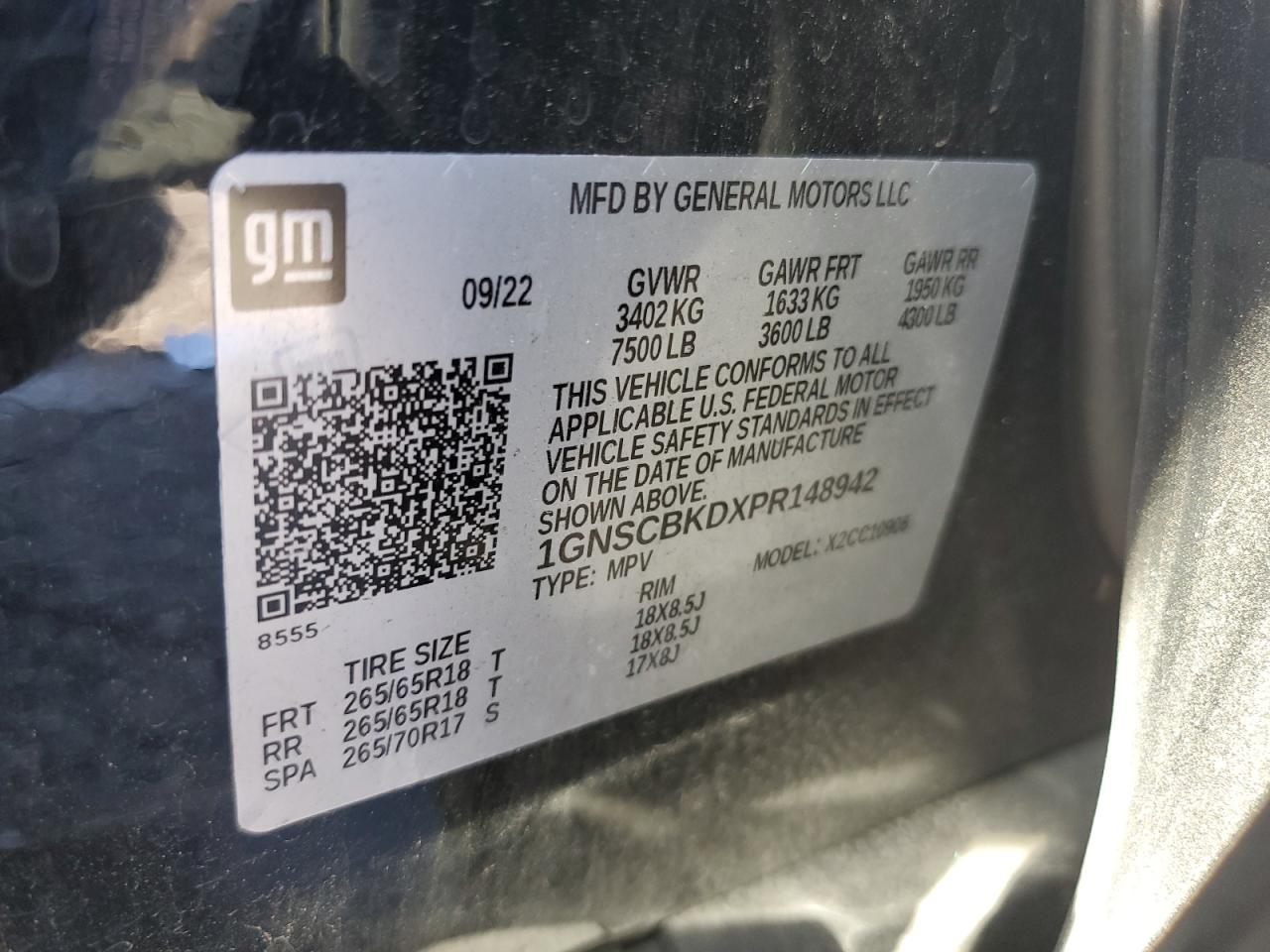 2023 Chevrolet Suburban C1500 Ls VIN: 1GNSCBKDXPR148942 Lot: 69675865