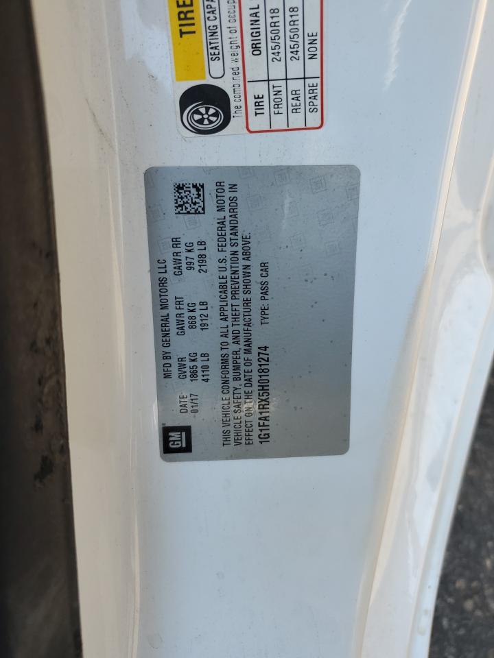 2017 Chevrolet Camaro Ls VIN: 1G1FA1RX5H0181274 Lot: 68032845