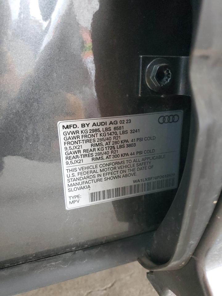 2023 Audi Q7 Premium Plus VIN: WA1LXBF70PD012929 Lot: 69017405