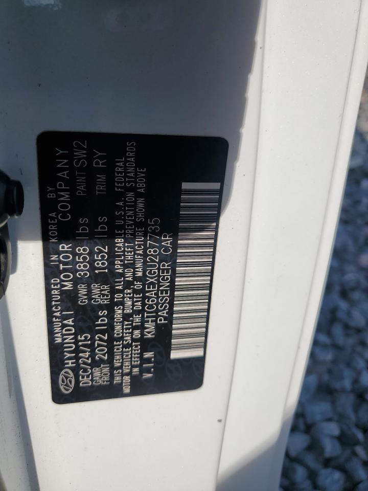 2016 Hyundai Veloster Turbo VIN: KMHTC6AEXGU287735 Lot: 67090275