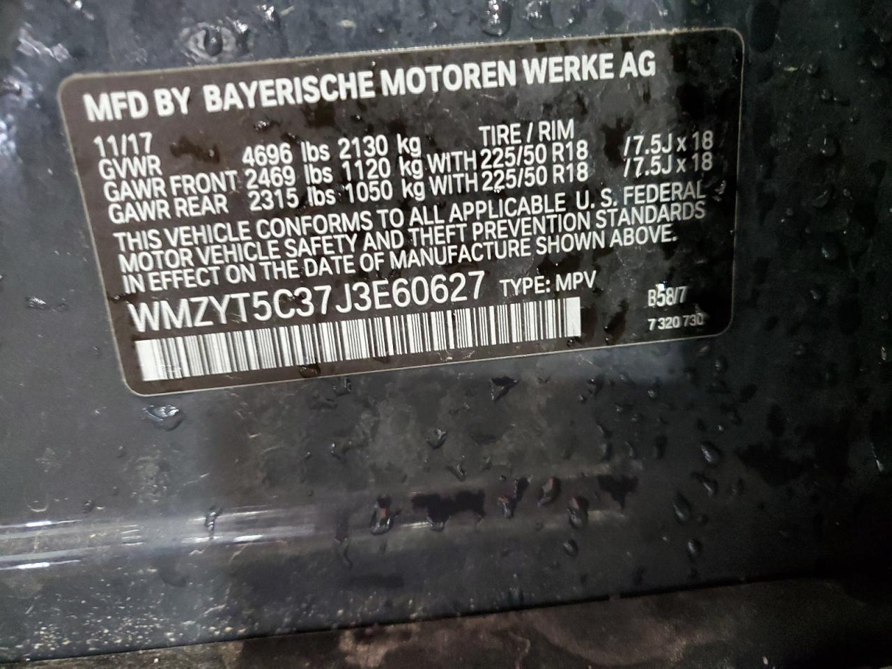 2018 Mini Cooper S Countryman All4 VIN: WMZYT5C37J3E60627 Lot: 67855455