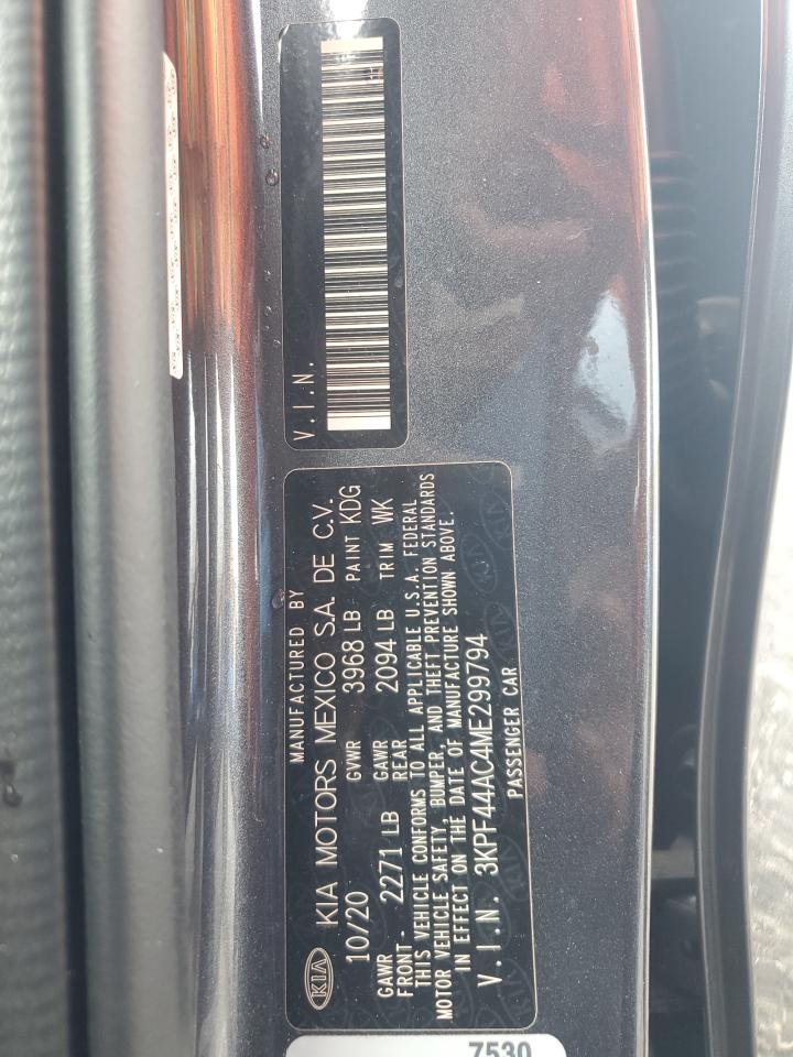 2021 Kia Forte Gt VIN: 3KPF44AC4ME299794 Lot: 68183625