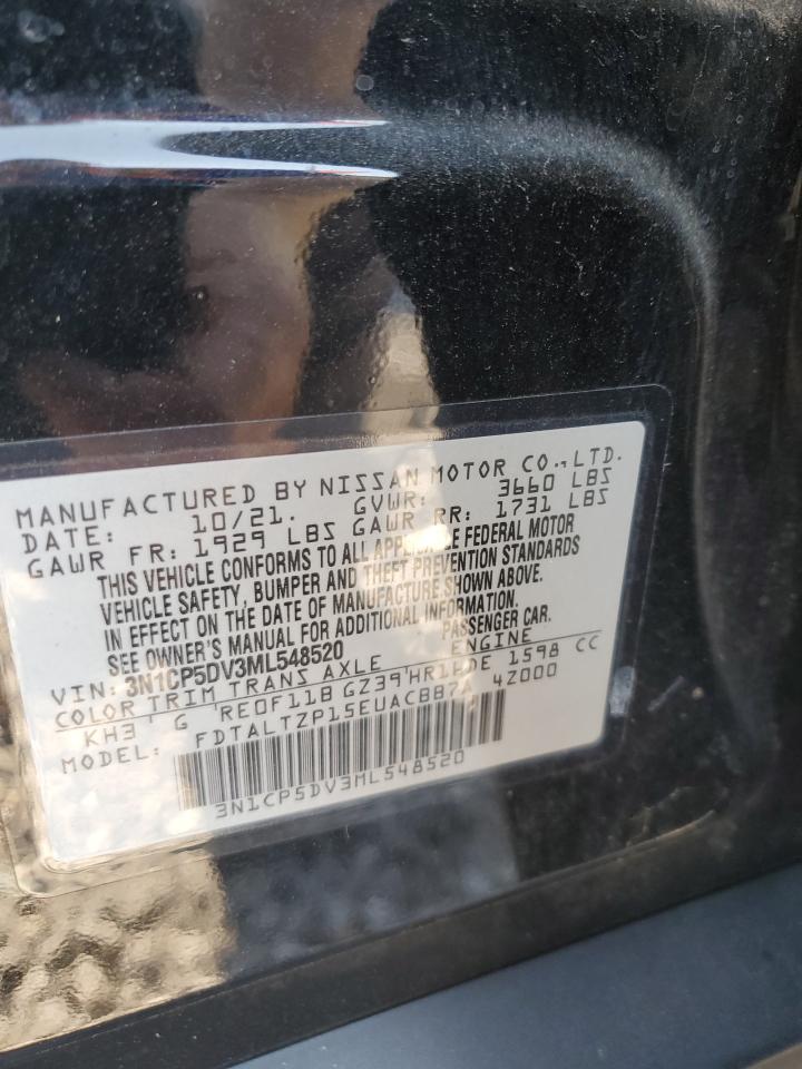 2021 Nissan Kicks Sr VIN: 3N1CP5DV3ML548520 Lot: 68779795