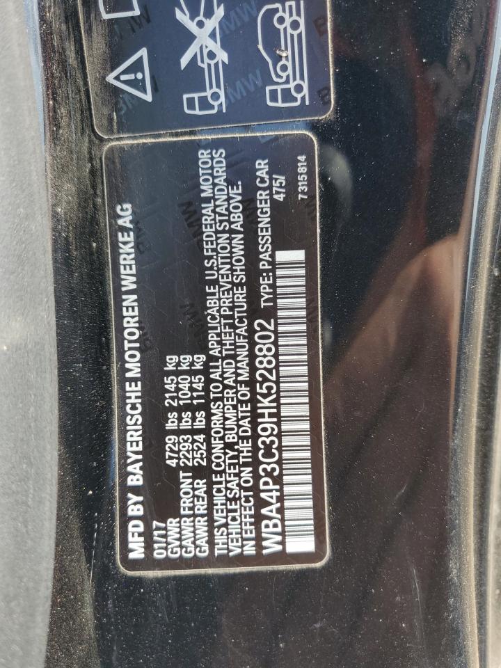 2017 BMW 440Xi VIN: WBA4P3C39HK528802 Lot: 68239305