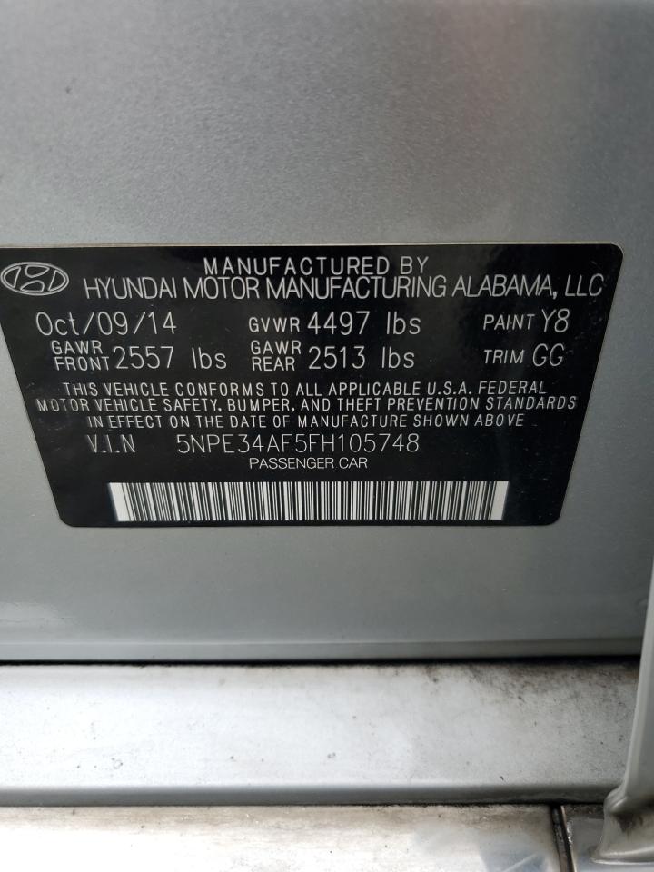 2015 Hyundai Sonata Sport VIN: 5NPE34AF5FH105748 Lot: 69727465