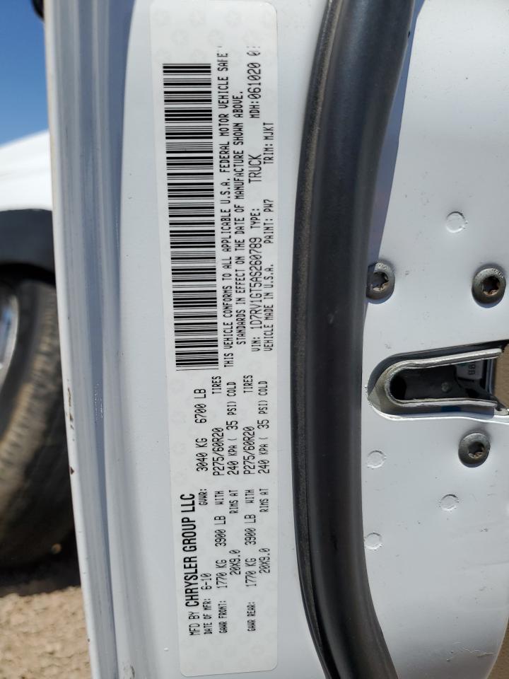 2010 Dodge Ram 1500 VIN: 1D7RV1GT5AS260789 Lot: 70001145