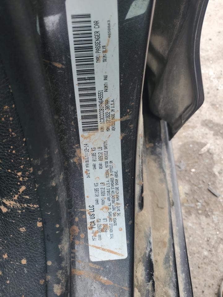 2015 Chrysler 200 C VIN: 1C3CCCCB1FN645551 Lot: 70598585