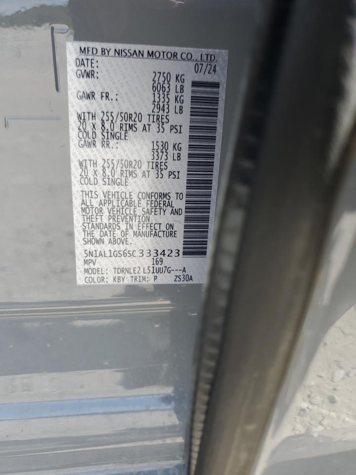 2025 Infiniti Qx60 Sensory VIN: 5N1AL1GS6SC333423 Lot: 70347965