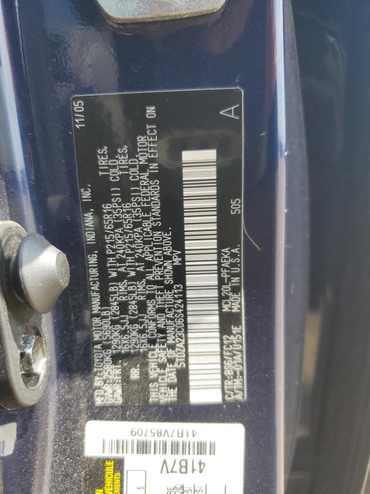 2006 Toyota Sienna Ce VIN: 5TDZA23C06S424113 Lot: 67400985