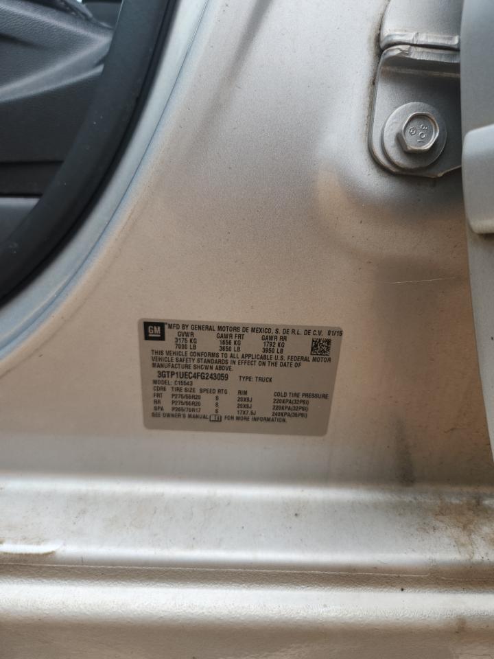 2015 GMC Sierra C1500 Sle VIN: 3GTP1UEC4FG243059 Lot: 67669725
