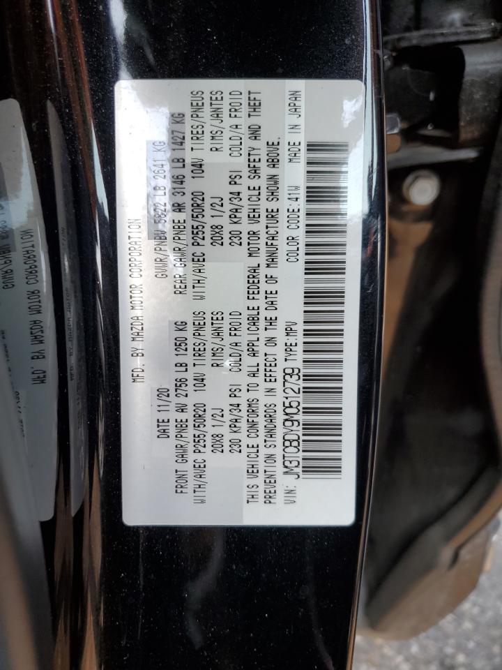 2021 Mazda Cx-9 Grand Touring VIN: JM3TCBDY9M0512739 Lot: 67312895